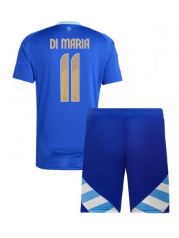 Argentina Angel Di Maria #11 Dječji Gostujuci Dres kompleti Copa America 2024 Kratak Rukavima (+ kratke hlače)